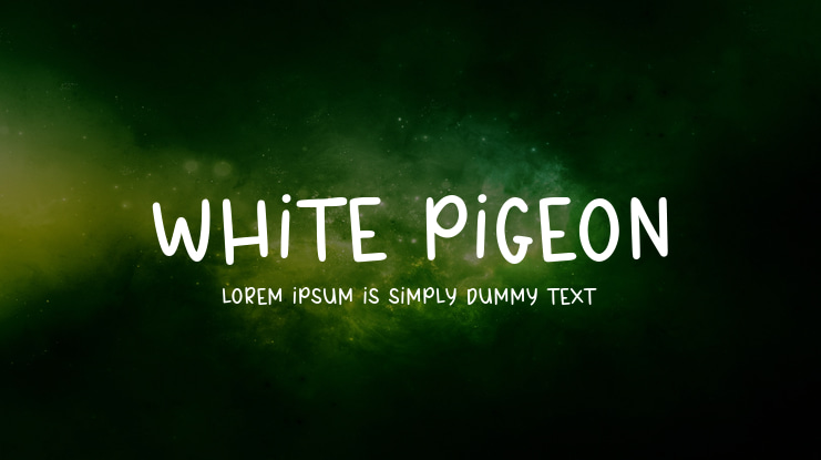 WHITE PIGEON Font