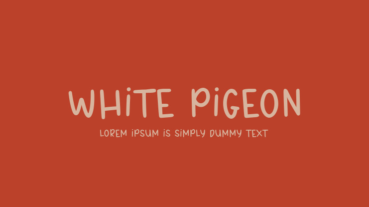 WHITE PIGEON Font