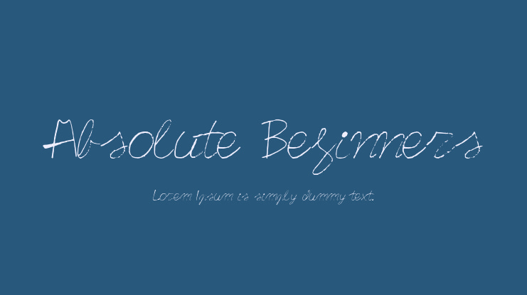 Absolute Beginners Font