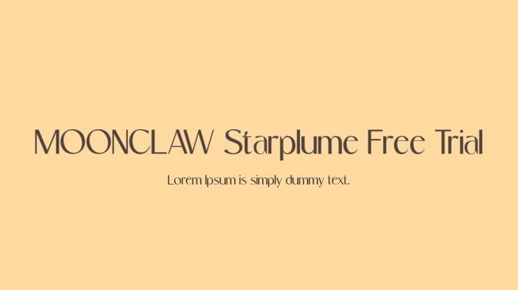 MOONCLAW Starplume Free Trial Font