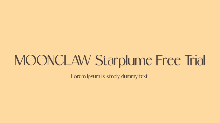 MOONCLAW Starplume Free Trial Font