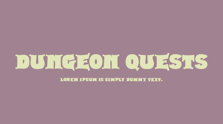 Dungeon Quests Font Family