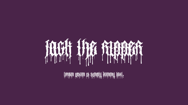 Jack the Ripper Font