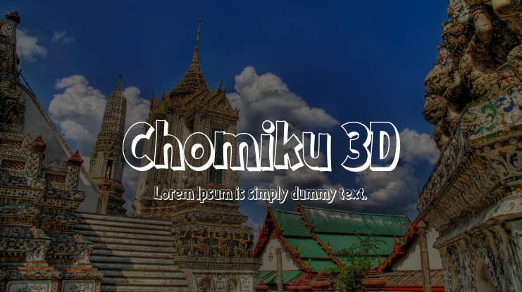 Chomiku 3D Font