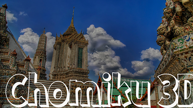 Chomiku 3D Font