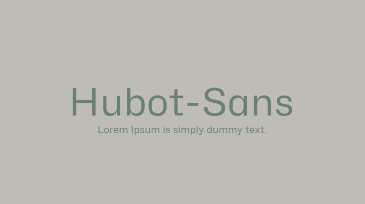 Hubot-Sans Font Family