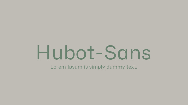 Hubot-Sans Font Family