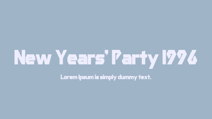New Years' Party 1996 Font