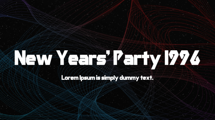 New Years' Party 1996 Font