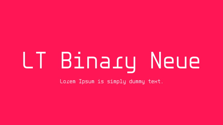 LT Binary Neue Font Family