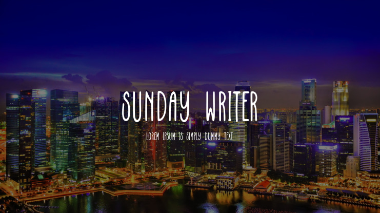 Sunday Writer Font