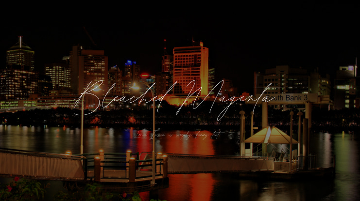 Bleached Magenta Font