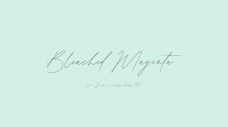 Bleached Magenta Font
