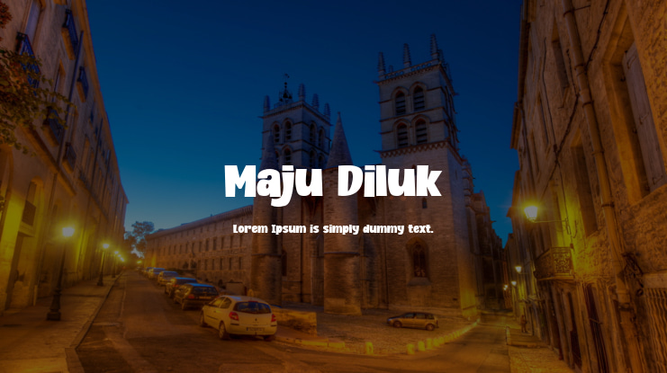 Maju Diluk Font