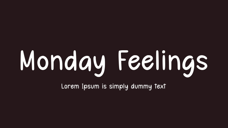 Monday Feelings Font