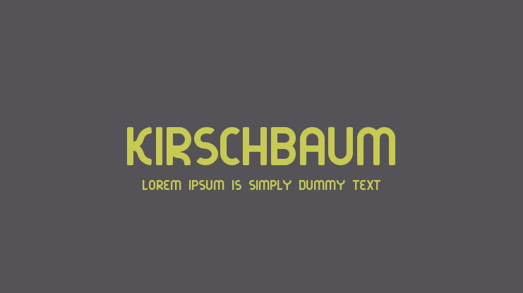 Kirschbaum Font