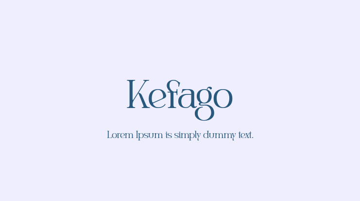 Kefago Font