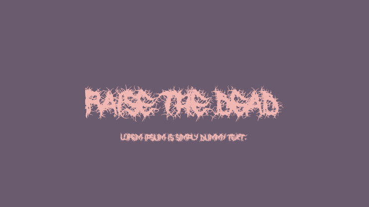 Raise the Dead Font