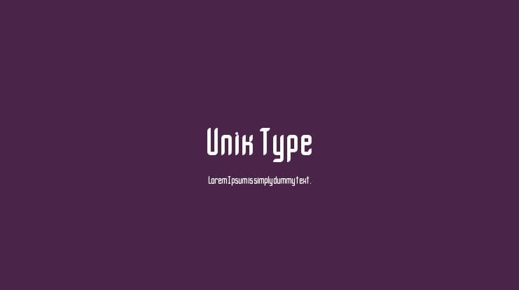 Unik Type Font