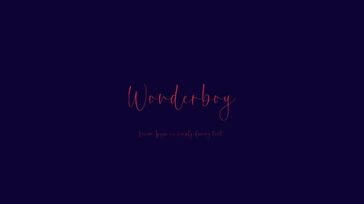 Wonderboy Font