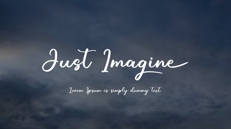 Just Imagine Font