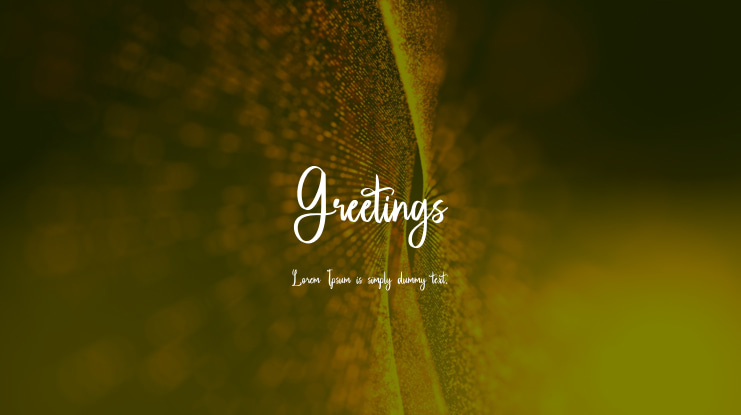 Greetings Font