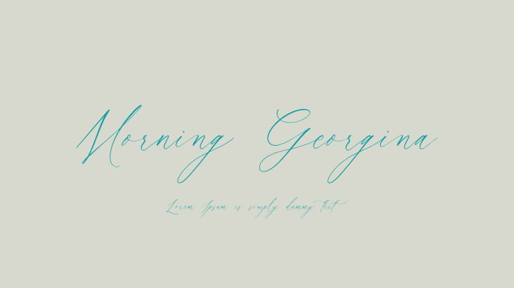Morning Georgina Font