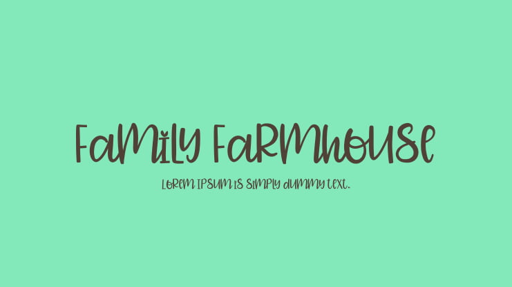 Family Farmhouse Font