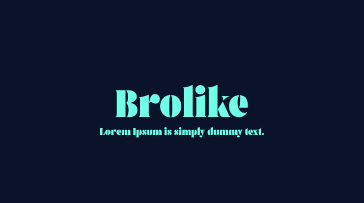 Brolike Font