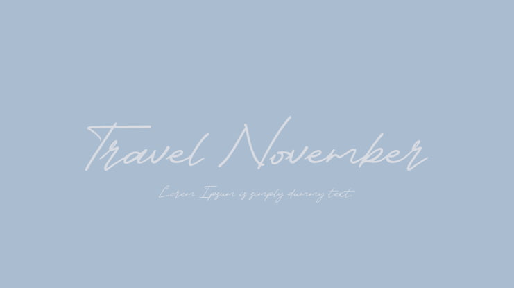 Travel November Font