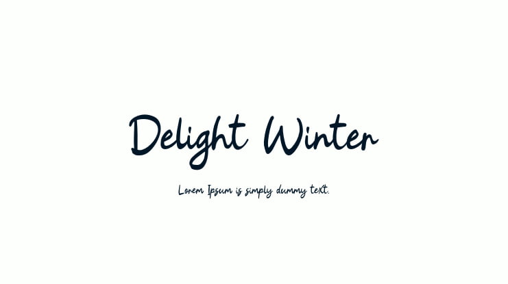 Delight Winter Font