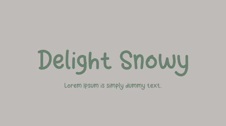 Delight Snowy Font