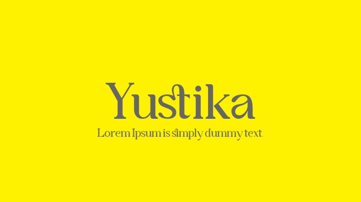 Yustika Font