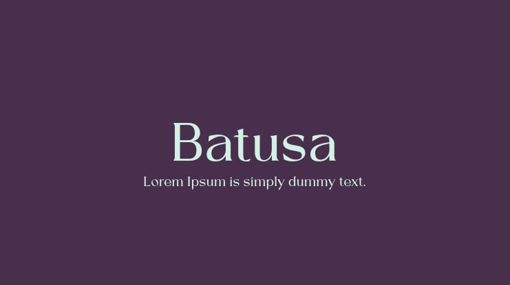 Batusa Font