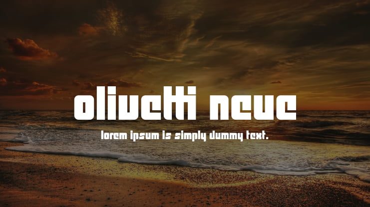 Olivetti Neue Font