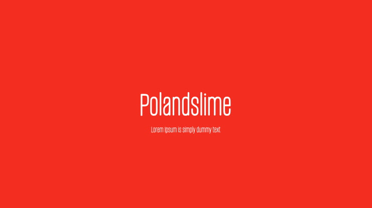 Polandslime Font Family