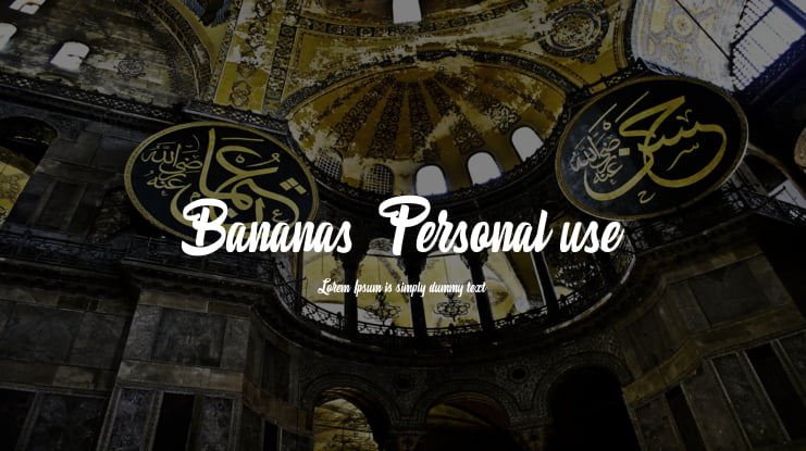 Bananas  Personal use Font