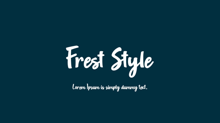 Frest Style Font