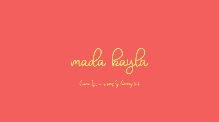 mada kayla Font
