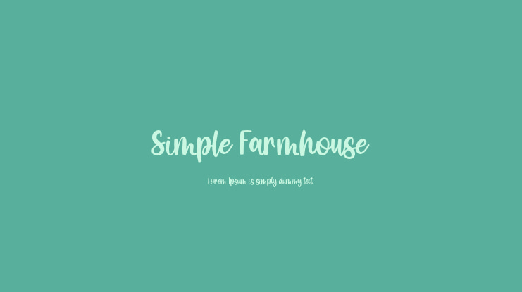 Simple Farmhouse Font