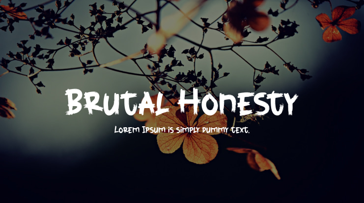 Brutal Honesty Font