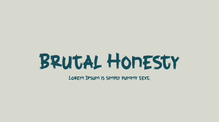 Brutal Honesty Font