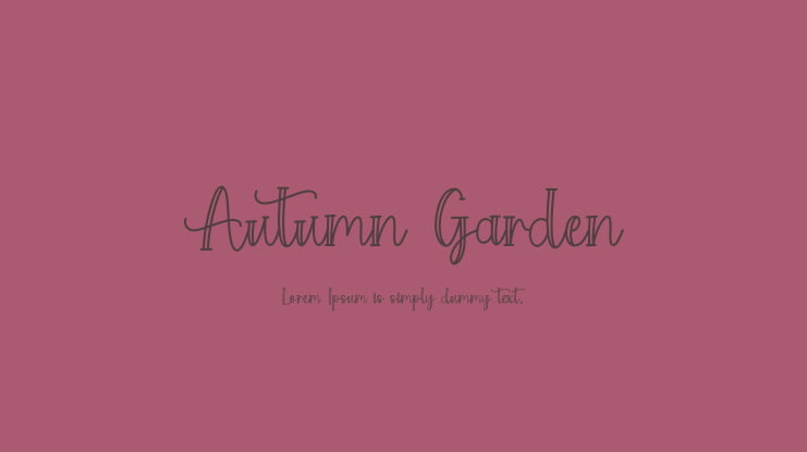 Autumn Garden Font