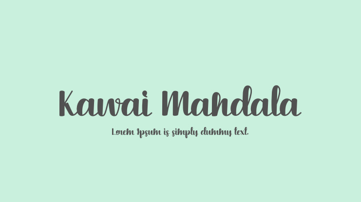 Kawai Mandala Font