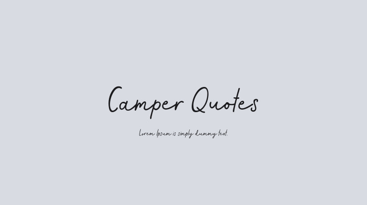 Camper Quotes Font
