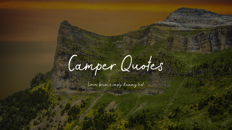 Camper Quotes Font