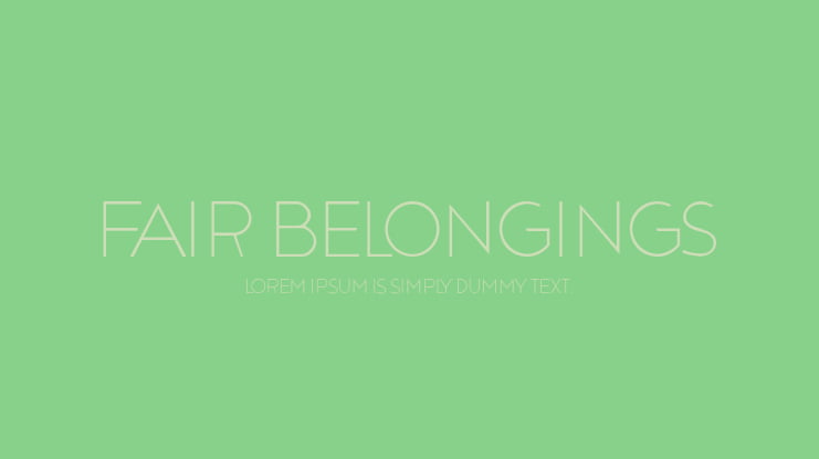 Fair Belongings Font