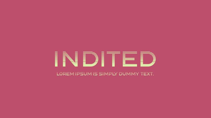 Indited Font