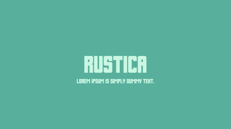 Rustica Font