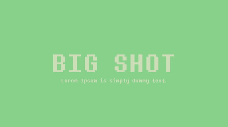 BIG SHOT Font